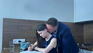 Lustful teacher seduces for first anal experience with a monster cock. It’s pure raw action!