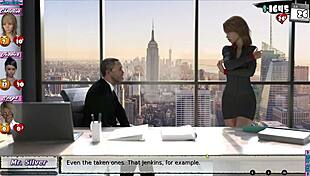 babysitter starts new office routine in 3d anime