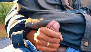 Naughty Hotwife Jerking Off Publicly Until Cum