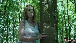 Young redhead seduces grandpa with deepthroat and big tits