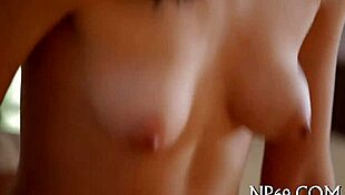 Riding a gigantic cock suggestively