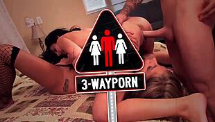 Intense Cock Sucking in Wild Threesome Action!