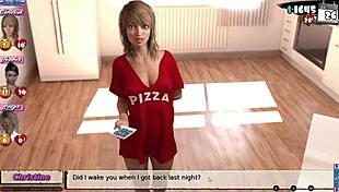 babysitter starts new office routine in 3d anime