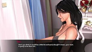 freeloading stepfamily big tits ass brunette in 3d porn