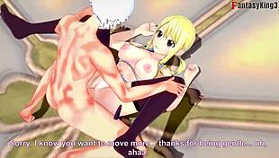 Lucy Heartfilia in Hot Hard Sex Scene from Fairy Tail Fantasy!