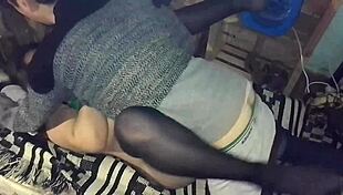 my girlfriend's friend acts like a prostitute and begs for missionary sex, we film it on our phone