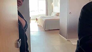 Husband catches wife in the act with a black stud