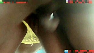 Wow, onion booty ebony gets slammed hard in restroom, panties aside! 😍