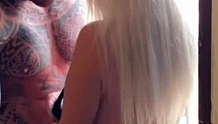 Blondie Fesser Finds Muscular Big Man Who Fucks Her Rough With Wet Pussy And Blowjob