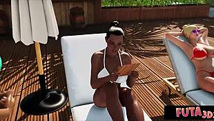 Hot Babe Fucked Hard by Futas