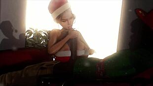 Leanna's Christmas celebration in cosplay.