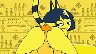 original ankha hentai animation brings cartoon anime to life with erotic scenes