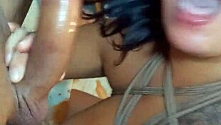 Latina Pornstar Gives Super Blowjob with Shibari Fetish