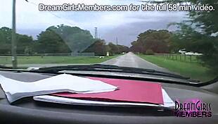 Brunette flashes natural tits in wet t-shirt, angering florida neighbors outdoors