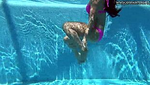 Jessica Lincoln in a hot bikini at the pool