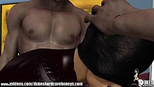 Collage boys gangbang thick black booty