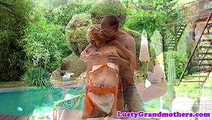 lovely granny gets banged doggystyle real hard