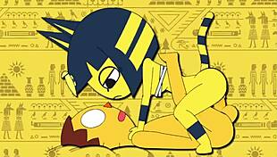 original ankha hentai animation brings cartoon anime to life with erotic scenes