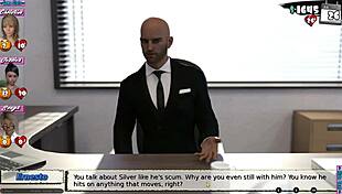 babysitter starts new office routine in 3d anime