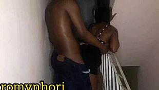 Young couple sneaks in for hidden sex in construction building