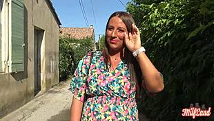 Mila Jeune MILF Tries Threesome With Two Men Part 1