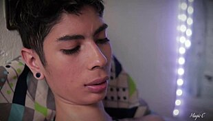 HOT BIG DICK LATINO JERKS WITH SPIT, CUMS IN CUP, DRIPS INTO MOUTH TO SWALLOW OWN CUM