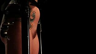 The redhead bdsm lesbian sub endures spanking from her mistress