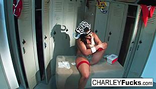 Charley Chase performs lucha libre foot fetish.