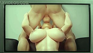 Black widow undergoes casting interview on sofa in 3d anime game