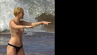 Miley cyrus nude collection featuring blonde celebrity with small tits pussy topless and naked teen scenes