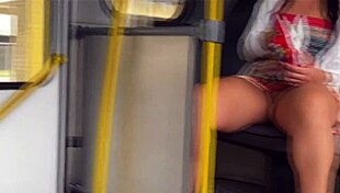 Enteada De 18 Anos Exposes Herself On Bus Without Panties