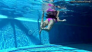 Hot Russian Jessica Lincoln Strips Bikini For Tight Body Show In Pool