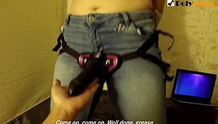 hey, check out this challenge where i fuck my boyfriend without hands, pegging him with foot fetish and rimming