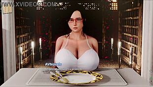 Exploring the inn in this hentai game adventure