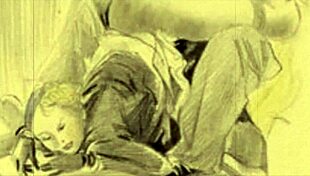 Vintage erotic illustration of antique scenes