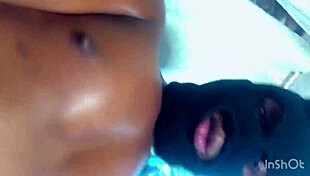 thick ebony cums hard in missionary with ass shaking