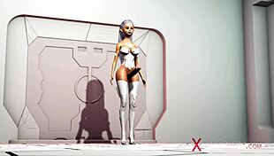 Sci-Fi Android Bangs Hot Young Blonde