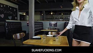 Slavefucking Waitress Screws Guy Boldly in Restaurant While Wife Watches in Shock. Freeuse Fantasy Unleashed!