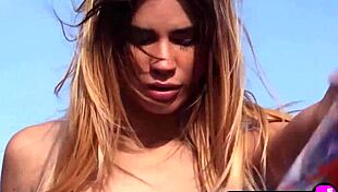 Hot Brunette Teen Poses Outdoors In Lingerie