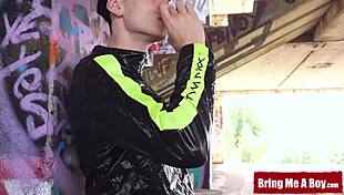 Twinks Casper Ivarsson and Jack Flynn Enjoy Bareback with Monster Cocks Outdoors