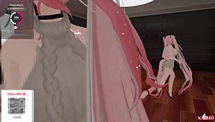 Catgirl gets VIBED and FUCKED hard - simps and chatters tease till she cums