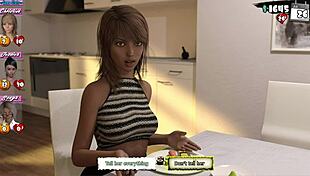 babysitter starts new office routine in 3d anime