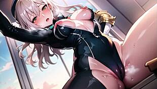 Submissive Air Hostesses Serve Fully With Pussy Masturbation ASMR in Uncensored Hentai