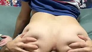 Making my gay friend cum with my big ass