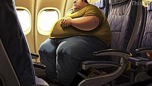 I step into naughty public feet fetish with gay dad on flight