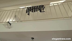 European maid handles big black cock