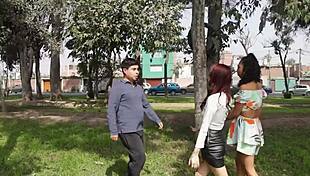 Two latinas horny teens bang random guy 😏 complete video