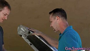 teen 18+ sucking old man's cock