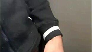 Naughtiness in gym bathroom with sheer guys, adrenaline high!