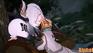 Shenhe in hentai anime adventures.